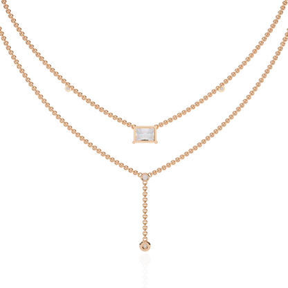 Nouveau Princess Lariat Lab Grown Diamond Necklace