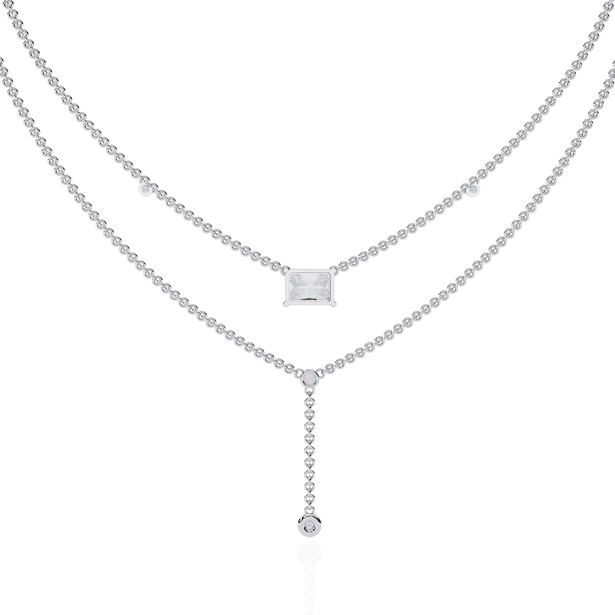 Nouveau Princess Lariat Lab Grown Diamond Necklace - Ophiratbf