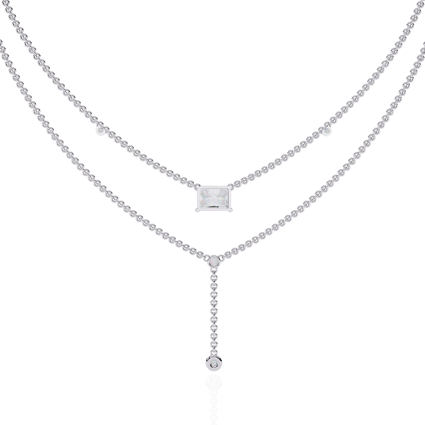 nouveau princess lariat lab grown diamond necklace