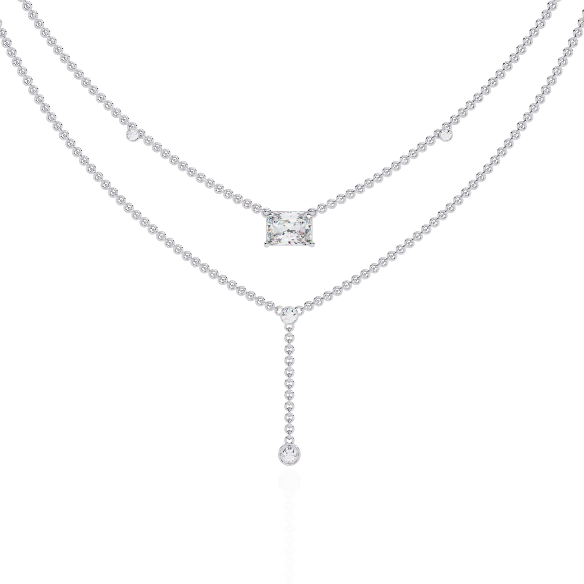 Nouveau Princess Lariat Lab Grown Diamond Necklace - Ophiratbf