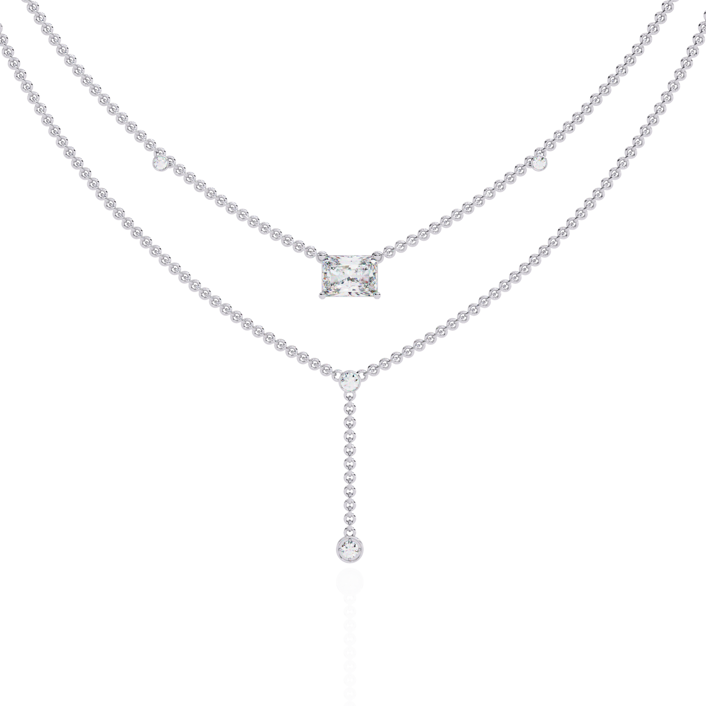 nouveau princess lariat lab grown diamond necklace
