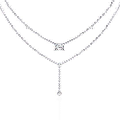 Nouveau Princess Lariat Lab Grown Diamond Necklace