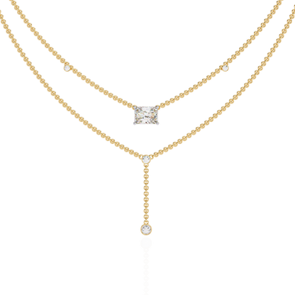 Nouveau Princess Lariat Lab Grown Diamond Necklace