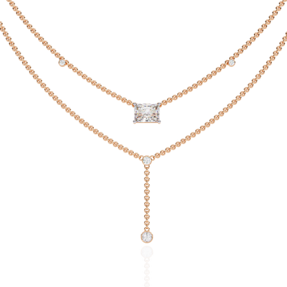 Nouveau Princess Lariat Lab Grown Diamond Necklace