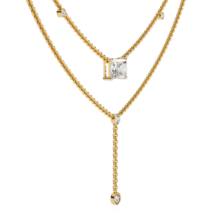 Nouveau Princess Lariat Lab Grown Diamond Necklace