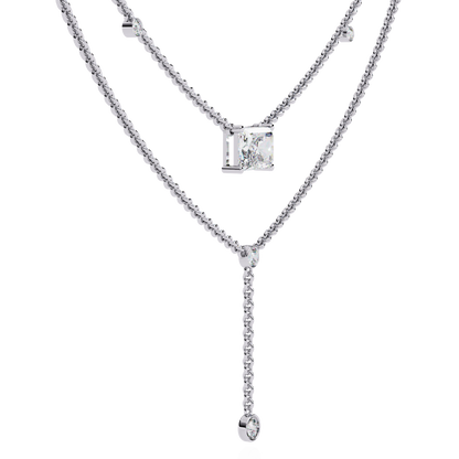 Nouveau Princess Lariat Lab Grown Diamond Necklace