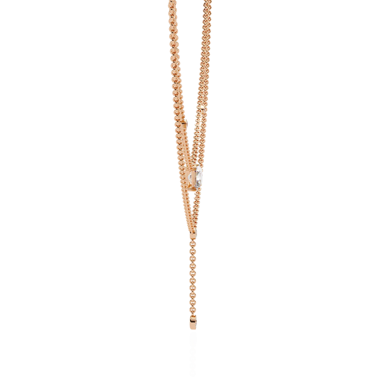Nouveau Princess Lariat Lab Grown Diamond Necklace - Ophiratbf