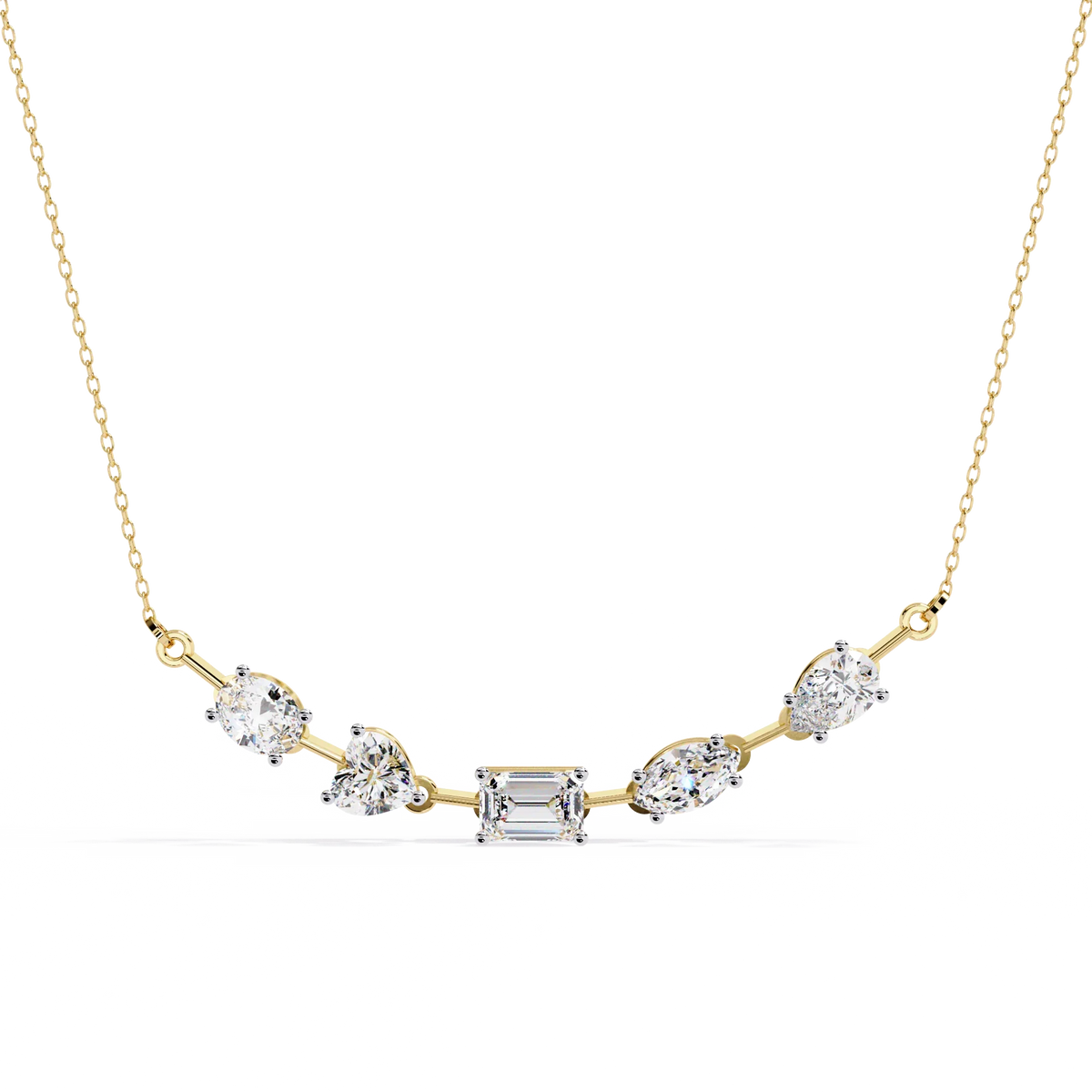 Forma Mélange Bar Lab Grown Diamond Necklace - Ophiratbf