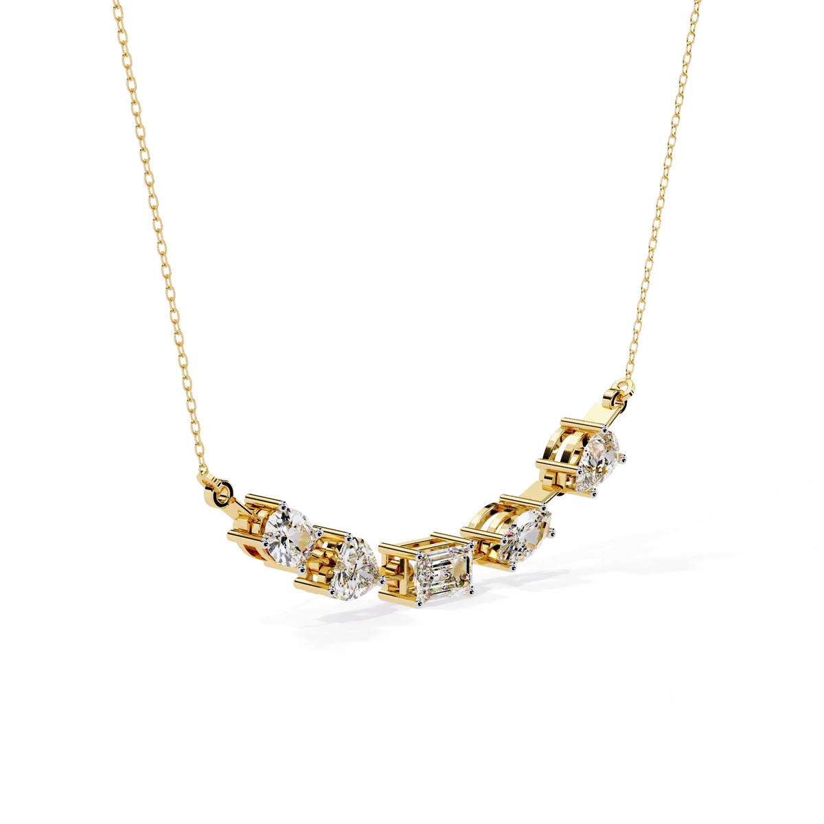 Forma Mélange Bar Lab Grown Diamond Necklace - Ophiratbf