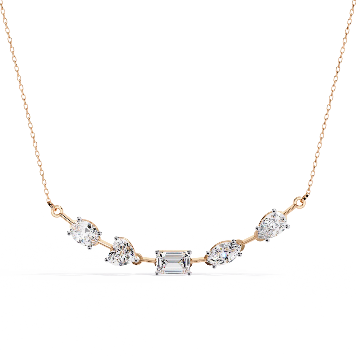 Forma Mélange Bar Lab Grown Diamond Necklace - Ophiratbf