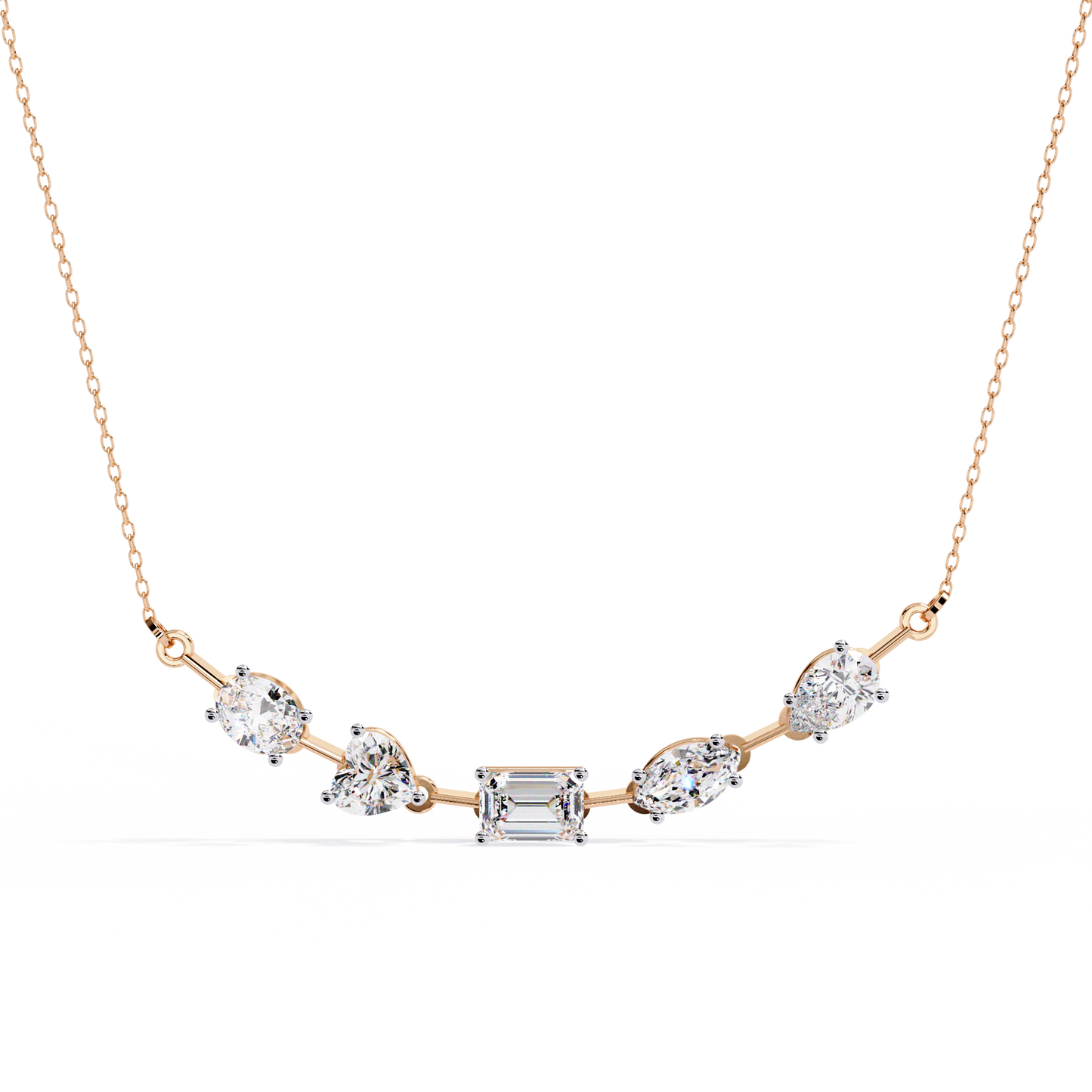 forma mélange bar lab grown diamond necklace