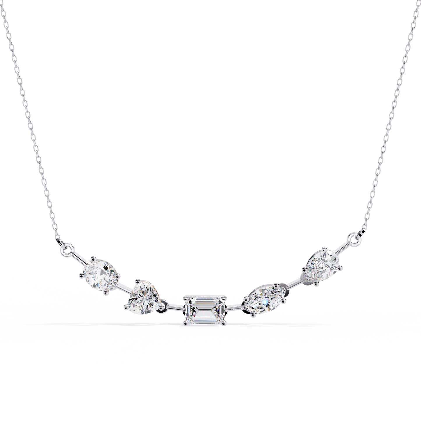 forma mélange bar lab grown diamond necklace