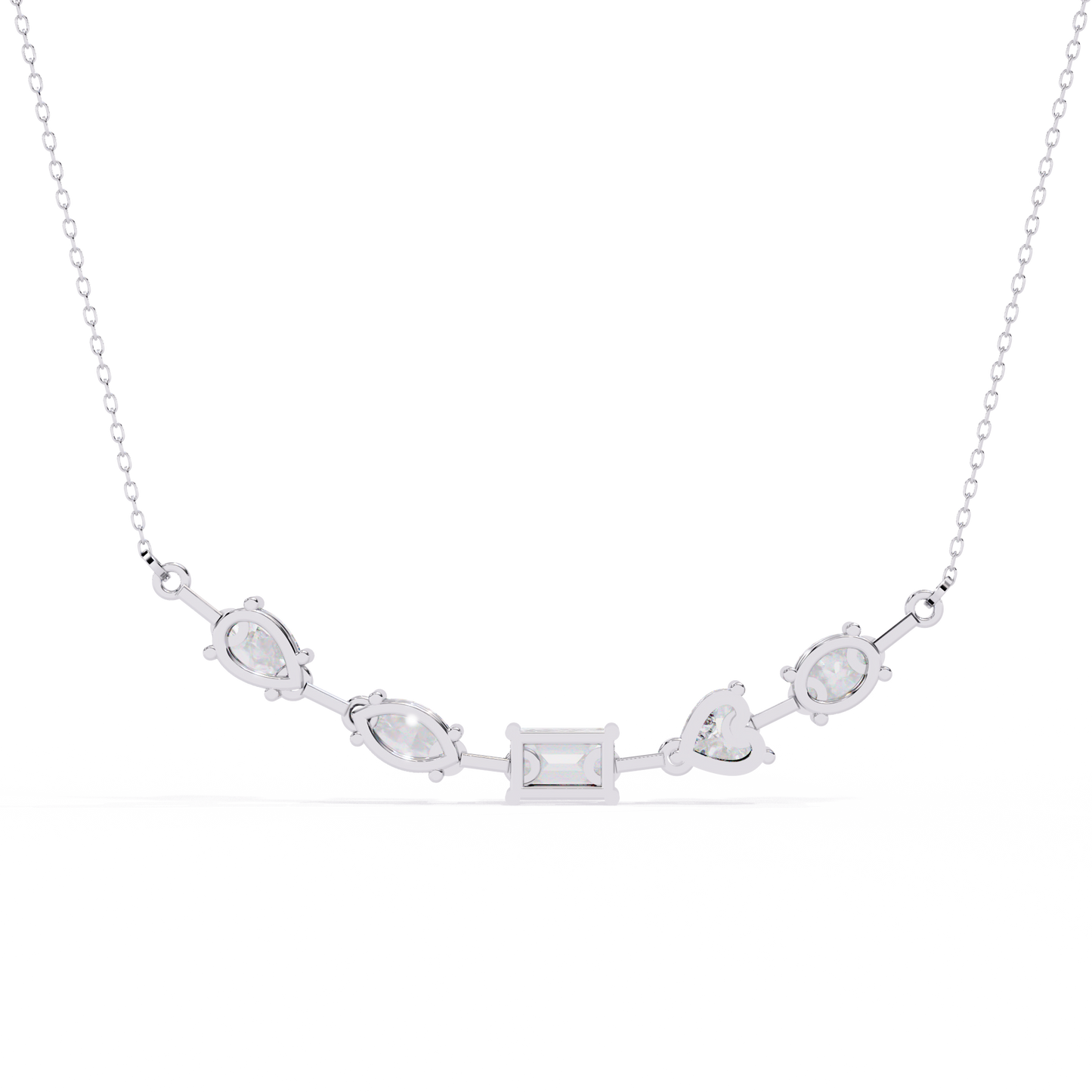 forma mélange bar lab grown diamond necklace