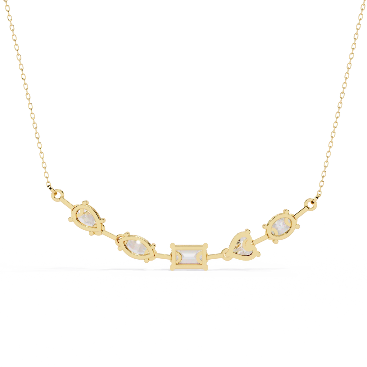 Forma Mélange Bar Lab Grown Diamond Necklace - Ophiratbf