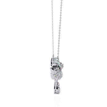 Soirée Grande Bow Drop Lab Grown Diamond Necklace
