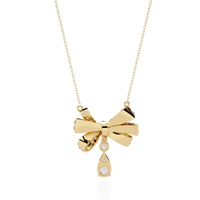 Soirée Grande Bow Drop Lab Grown Diamond Necklace - Ophiratbf