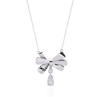 Soirée Grande Bow Drop Lab Grown Diamond Necklace - Ophiratbf