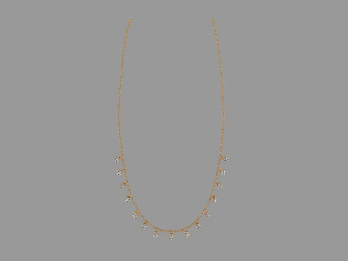 Eclat Drop Fringe Lab Grown Diamond Necklace - Ophiratbf