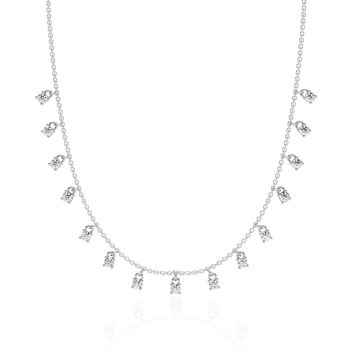 Eclat Drop Fringe Lab Grown Diamond Necklace - Ophiratbf