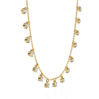 Eclat Drop Fringe Lab Grown Diamond Necklace
