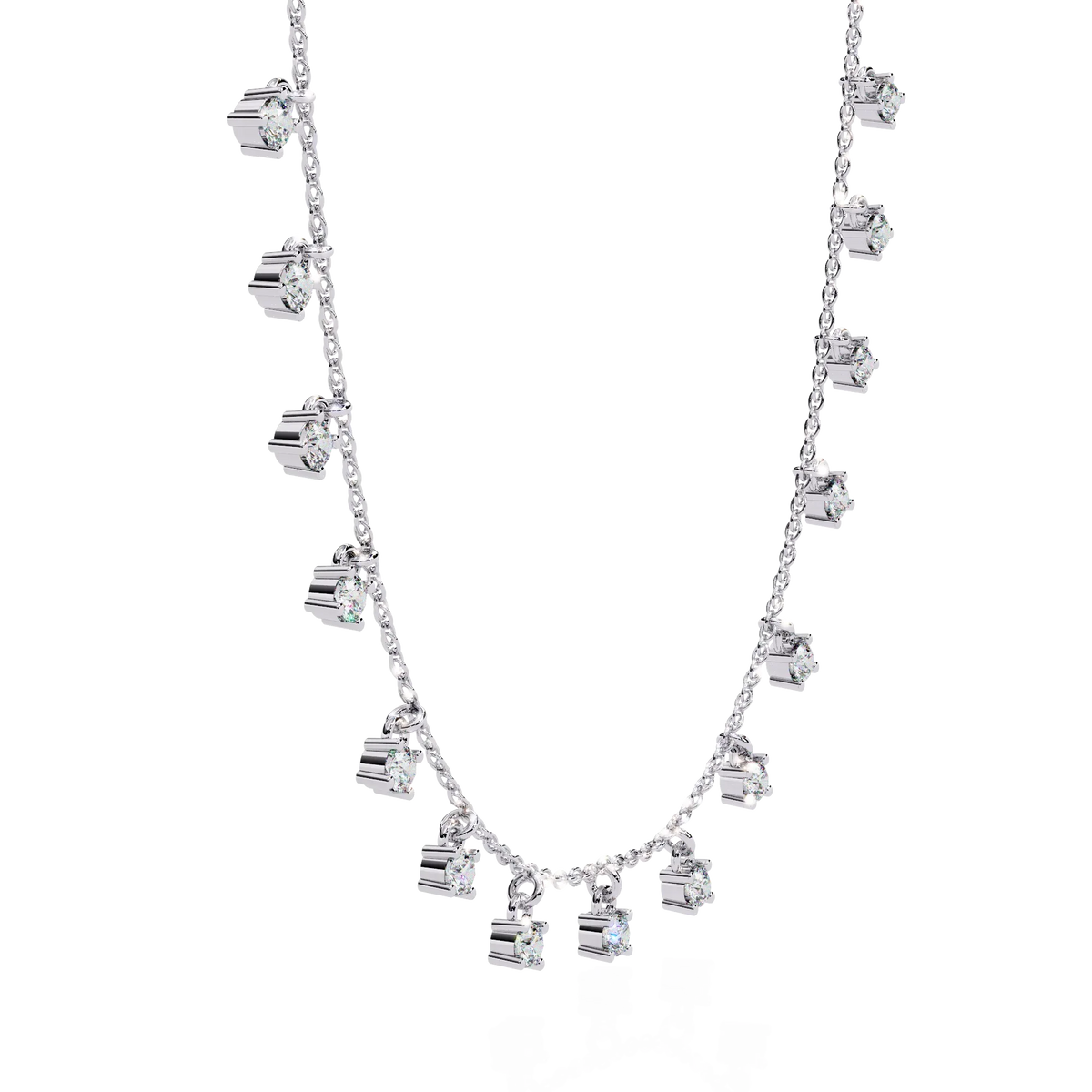 Eclat Drop Fringe Lab Grown Diamond Necklace - Ophiratbf