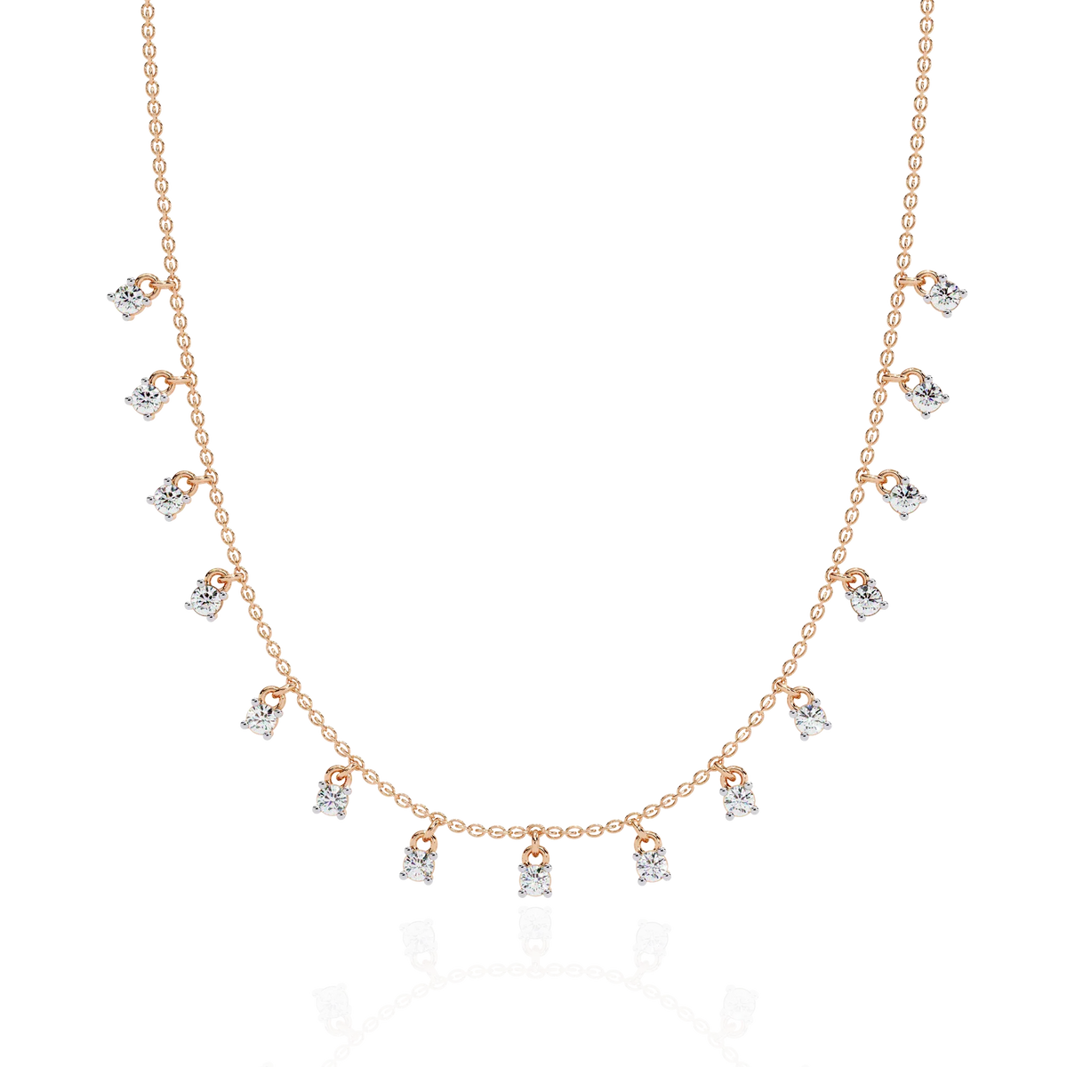 Eclat Drop Fringe Lab Grown Diamond Necklace - Ophiratbf