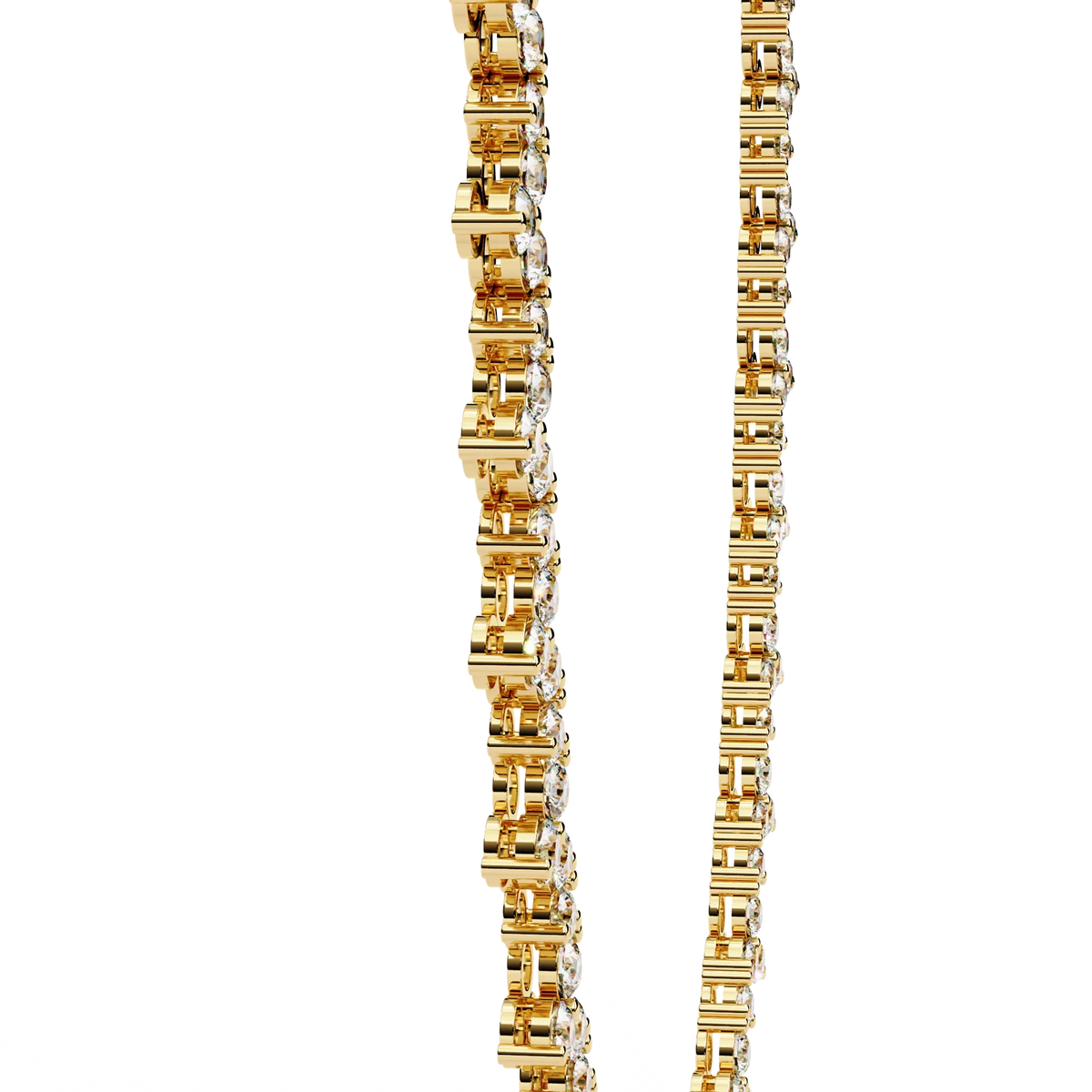 Axiom Box Link Tennis Lab Grown Diamond Necklace - Ophiratbf