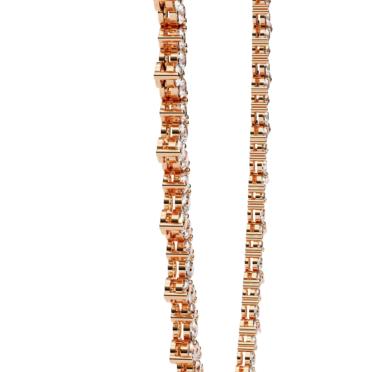 Axiom Box Link Tennis Lab Grown Diamond Necklace - Ophiratbf