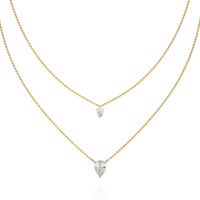 Elysia Twin Pear Solitaire Lab Grown Diamond Necklace - Ophiratbf