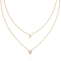 Elysia Twin Pear Solitaire Lab Grown Diamond Necklace - Ophiratbf