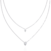 Elysia Twin Pear Solitaire Lab Grown Diamond Necklace - Ophiratbf