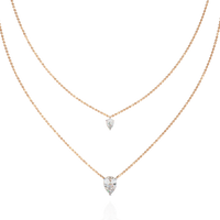 Elysia Twin Pear Solitaire Lab Grown Diamond Necklace - Ophiratbf