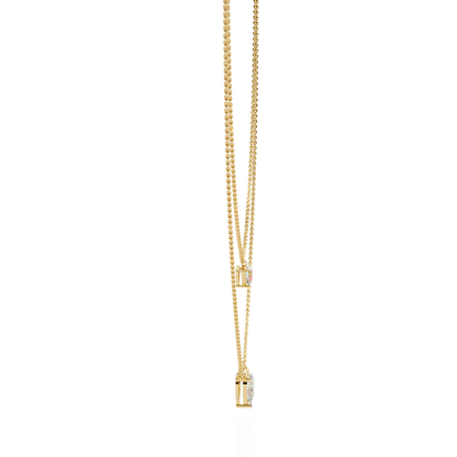 Elysia Twin Pear Solitaire Lab Grown Diamond Necklace