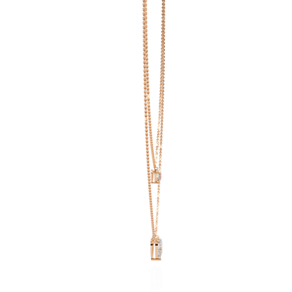 Elysia Twin Pear Solitaire Lab Grown Diamond Necklace