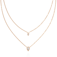 Elysia Twin Pear Solitaire Lab Grown Diamond Necklace - Ophiratbf