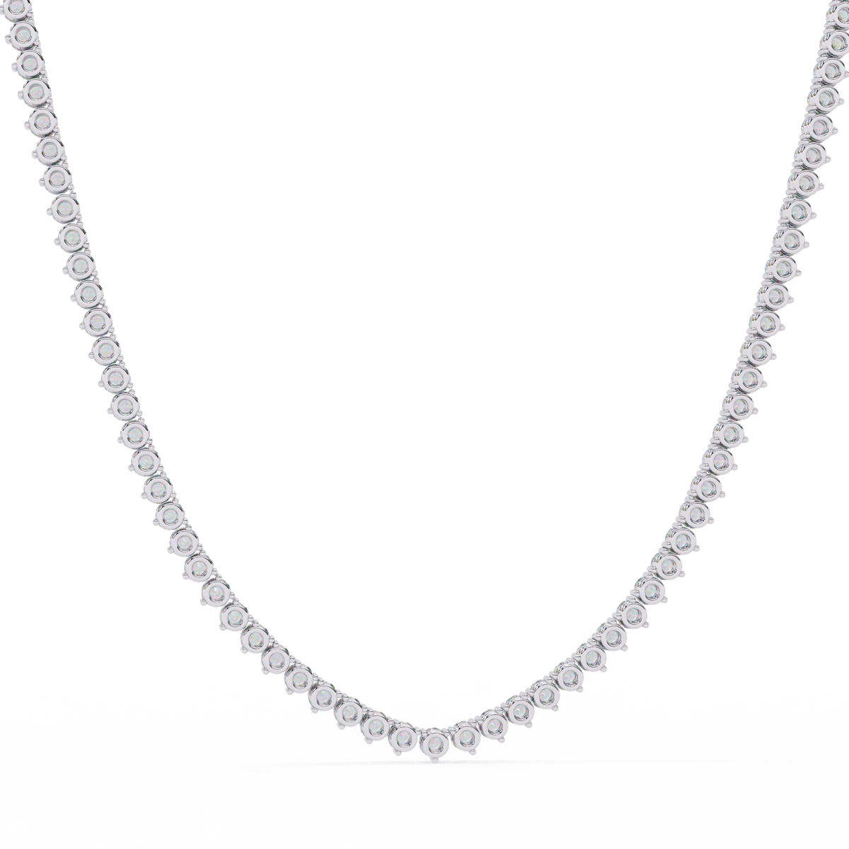 Triad Prong Tennis Lab Grown Diamond Necklace - Ophiratbf