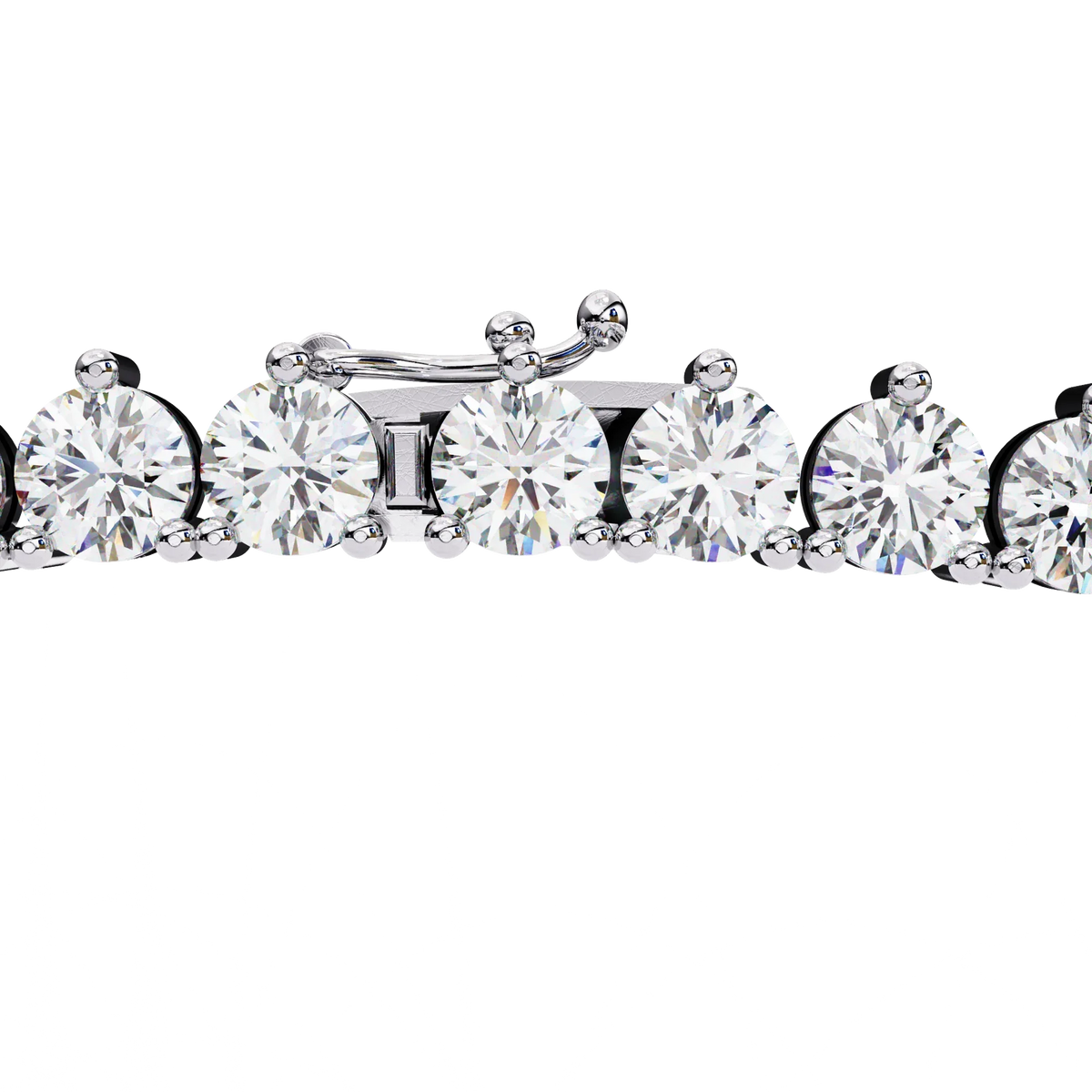 Triad Prong Tennis Lab Grown Diamond Necklace - Ophiratbf