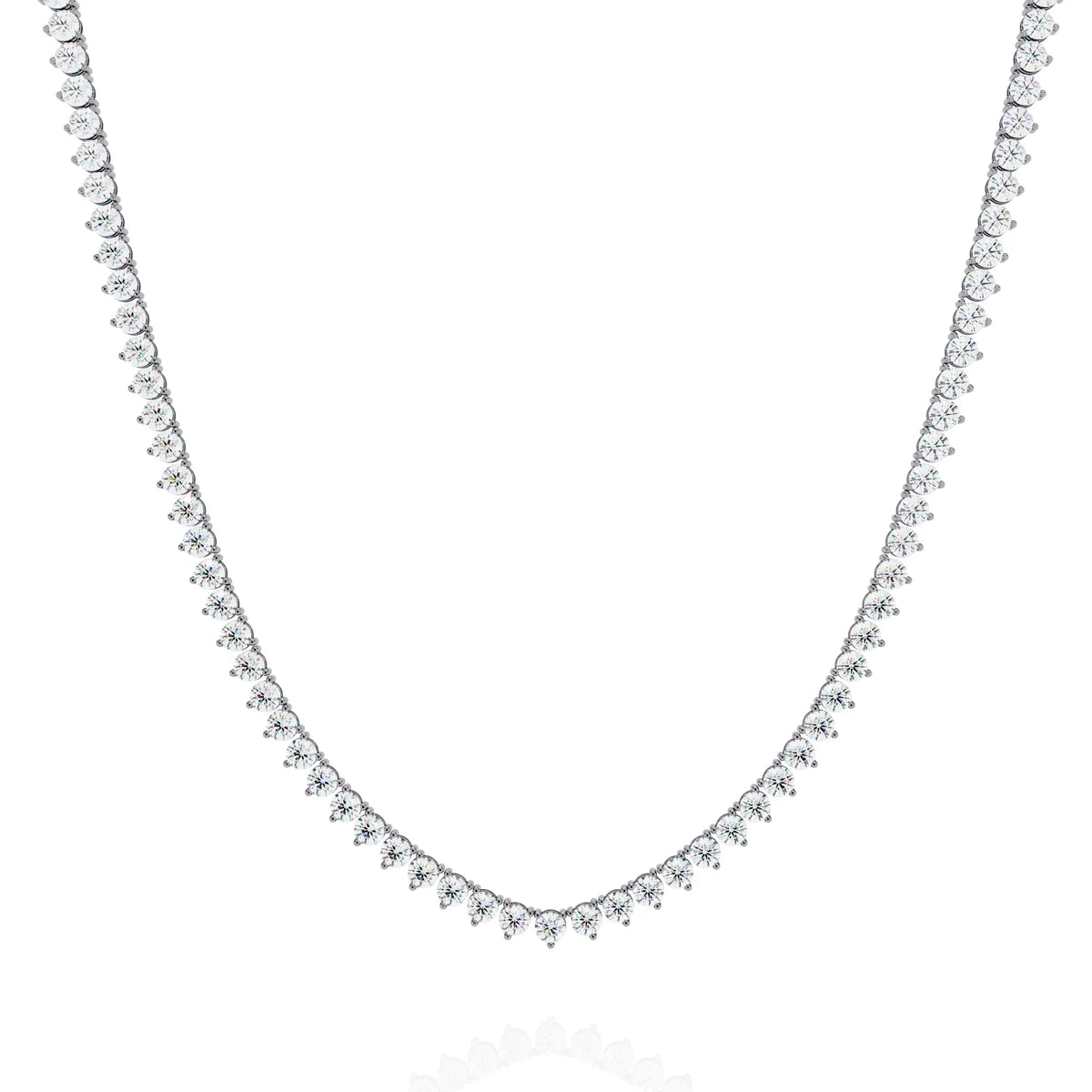 Triad Prong Tennis Lab Grown Diamond Necklace - Ophiratbf