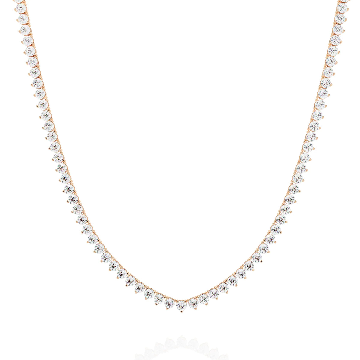 Triad Prong Tennis Lab Grown Diamond Necklace - Ophiratbf