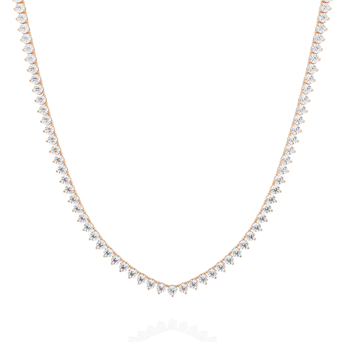 triad prong tennis lab grown diamond necklace