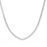 Triad Prong Tennis Lab Grown Diamond Necklace - Ophiratbf