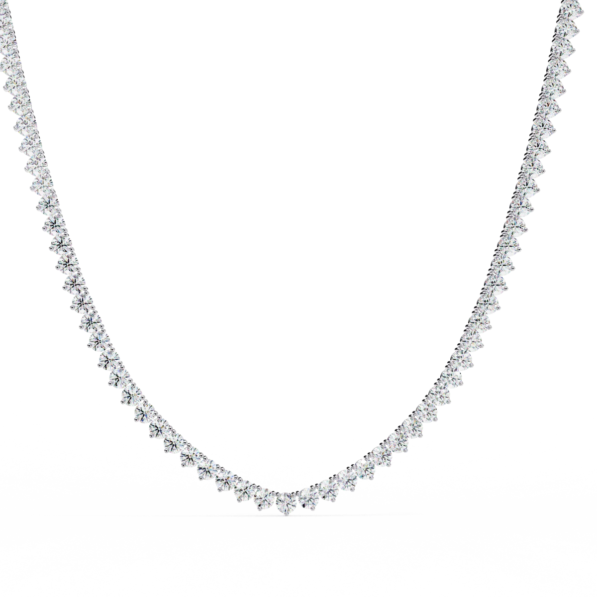 Triad Prong Tennis Lab Grown Diamond Necklace - Ophiratbf