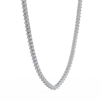 Triad Prong Tennis Lab Grown Diamond Necklace - Ophiratbf