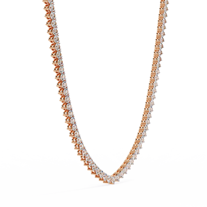 Triad Prong Tennis Lab Grown Diamond Necklace