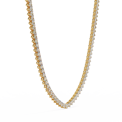 Triad Prong Tennis Lab Grown Diamond Necklace