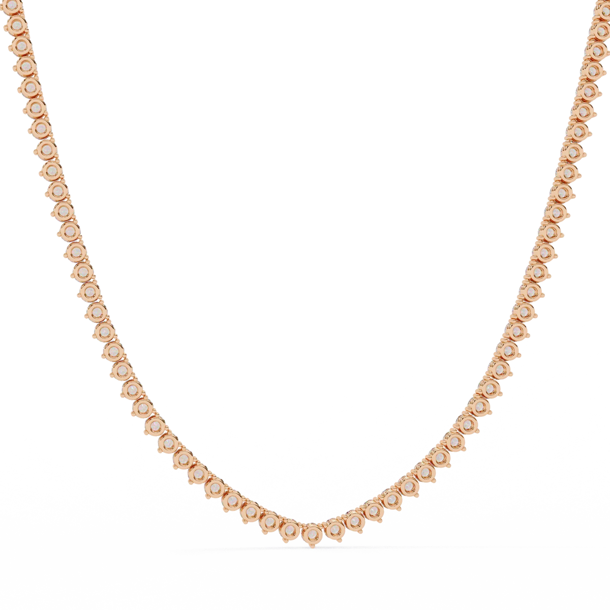 Triad Prong Tennis Lab Grown Diamond Necklace - Ophiratbf