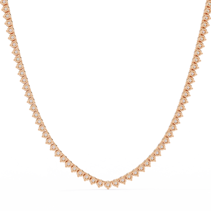 Triad Prong Tennis Lab Grown Diamond Necklace