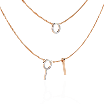 Orbit Bar Duo Lab Grown Diamond Necklace