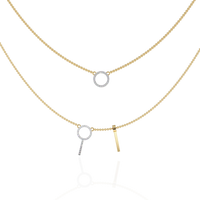 Orbit Bar Duo Lab Grown Diamond Necklace - Ophiratbf