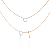 Orbit Bar Duo Lab Grown Diamond Necklace - Ophiratbf